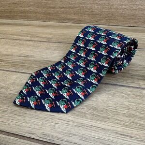 Vtg 90s MOSCHINO Tie Valentines 100% Silk Made In Italy‎ Navy Hearts Sunglasses